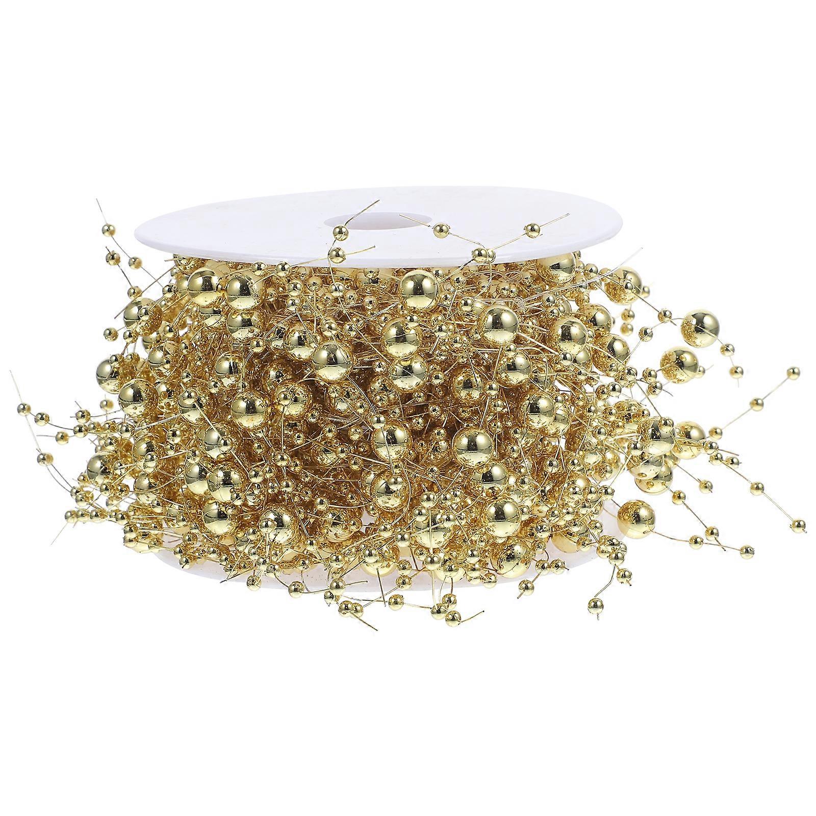 1 Roll of Artificial Pearls String Beaded Pearl String Crafts Floating Candles Vase Filler