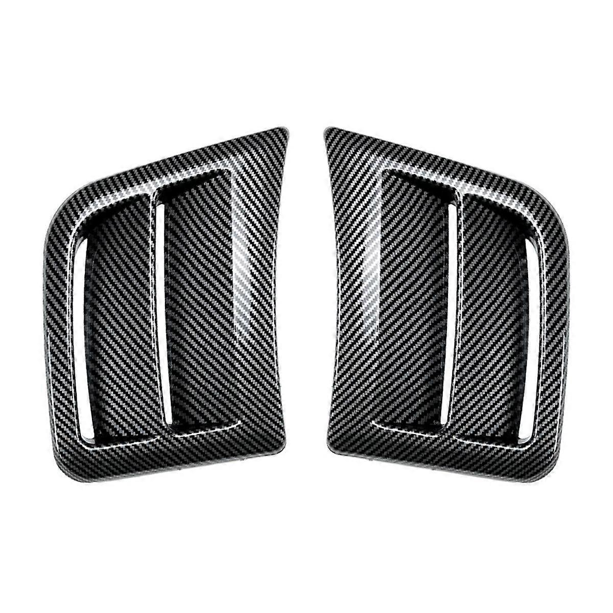 Front Bumper Side Air Vent Cover Intake Frame Trim for 2008-2014 Accessories Carbon Fiber Pattern