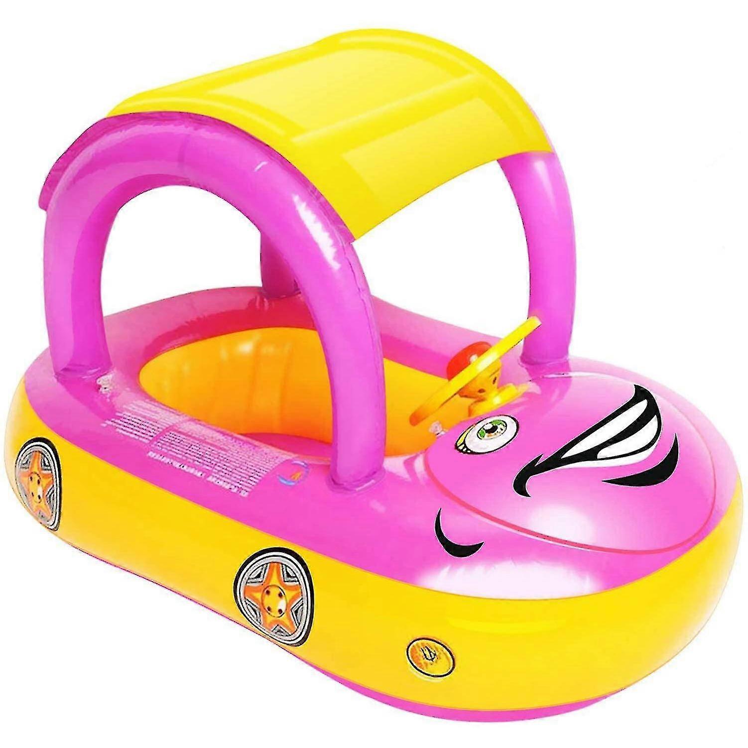 Barco de natação das crianças com dossel