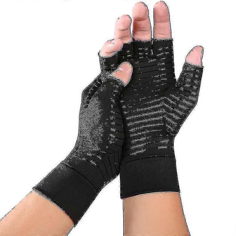 Copper Arthritis Compression Gloves Support Hand Wrist Pain Relief