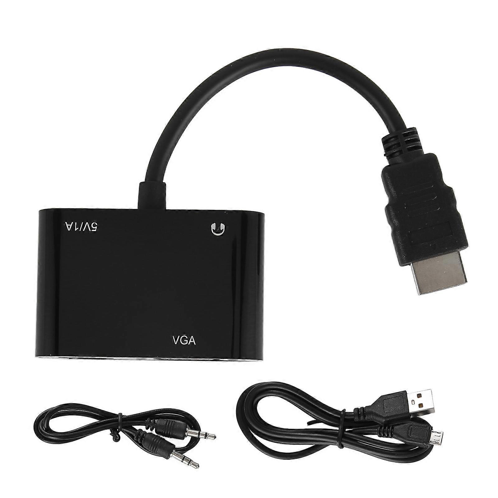 HD Multimedia Interface to VGA HD Multimedia Interface Adapter 1920x1080 HDTV Adapter for Computer Desktop Laptop PC