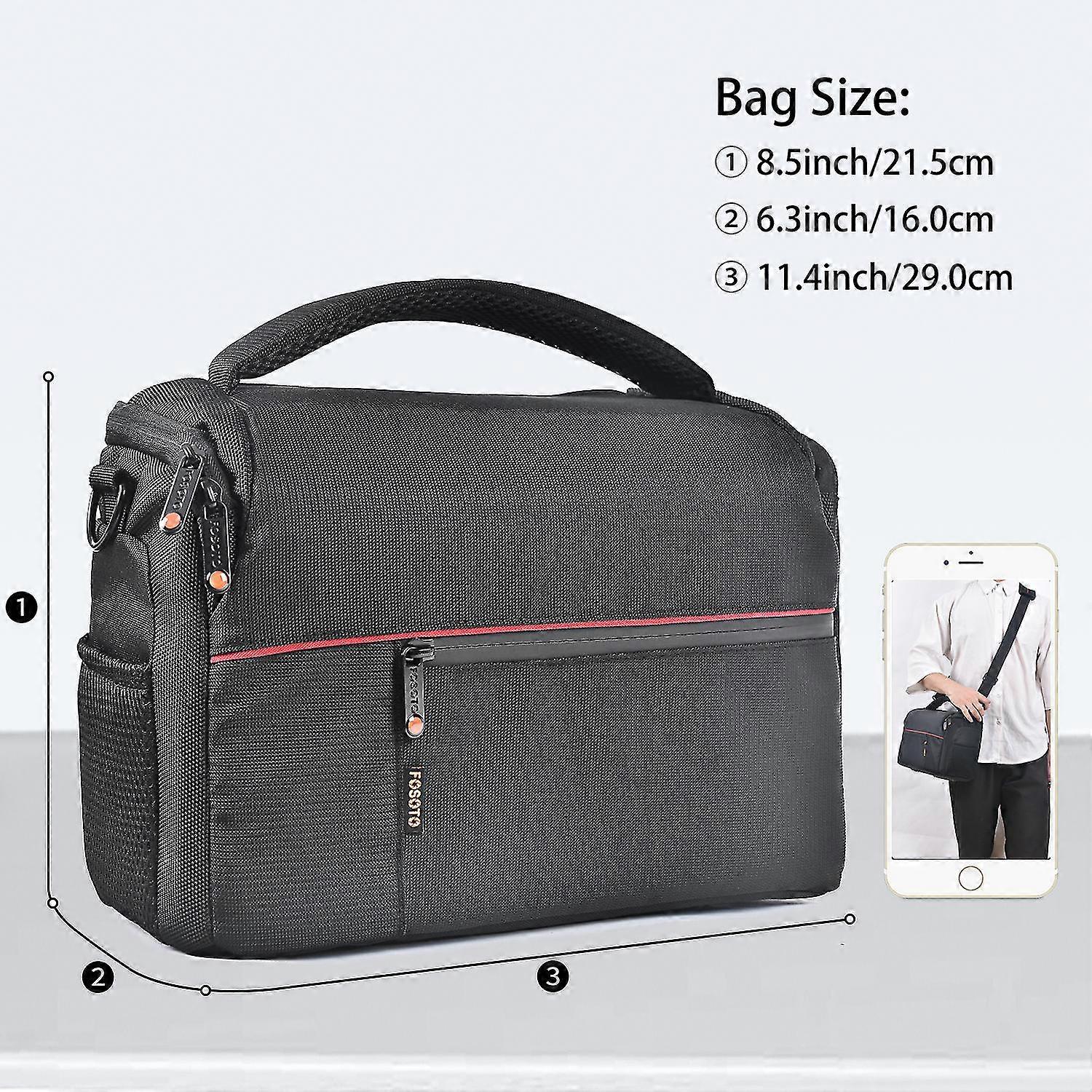 Fosoto Shoulder Bag Digital Dslr Camera Bag Case Nylon Waterproof Case Professional Camera Bag For Canon 300d Nikon Sony Camera