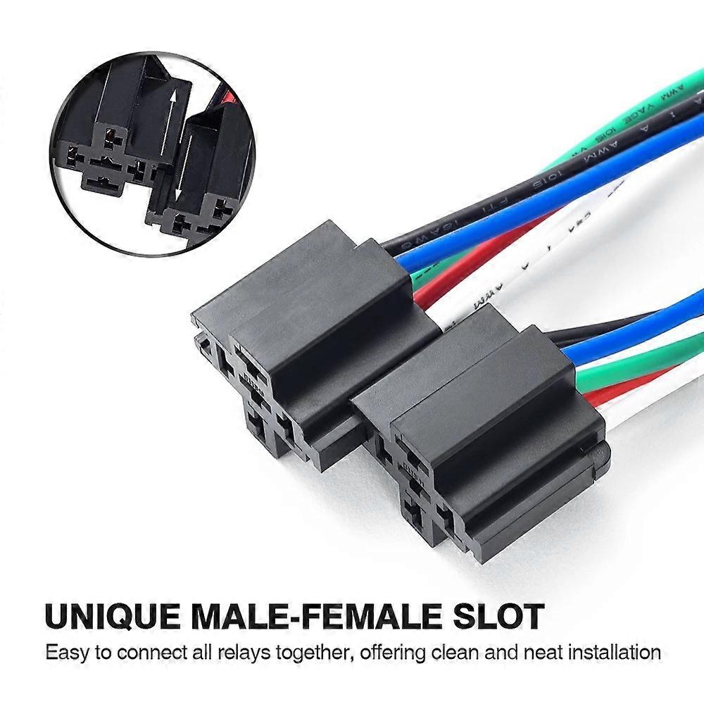 Kit Relais 5 Broches 12V SENZEAL - Pour Alarme Voiture, Phares, Démarrage à Distance Et Systèmes Audio