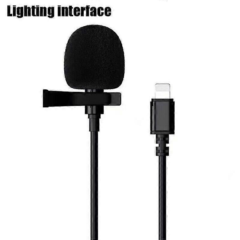 microphone stereo clip phone lavalier lapel mini condenser sing