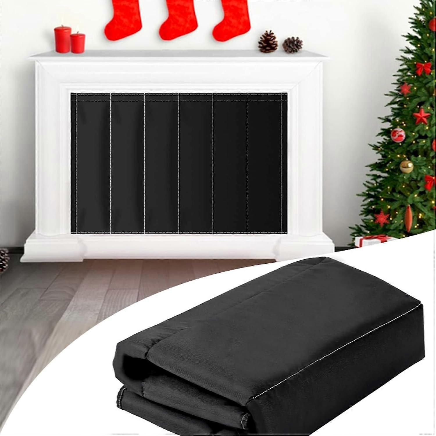Fireplace Blanket,Fireplace Draft Stopper with Built-in Magnet for Iron Fireplace Frame
