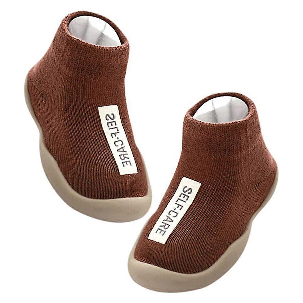 1ペアの男の子の女の子の動物の滑り止め屋内スリッパ幼児通気性弾性ソックスシューズメモリーインソール付きつま先を保護します