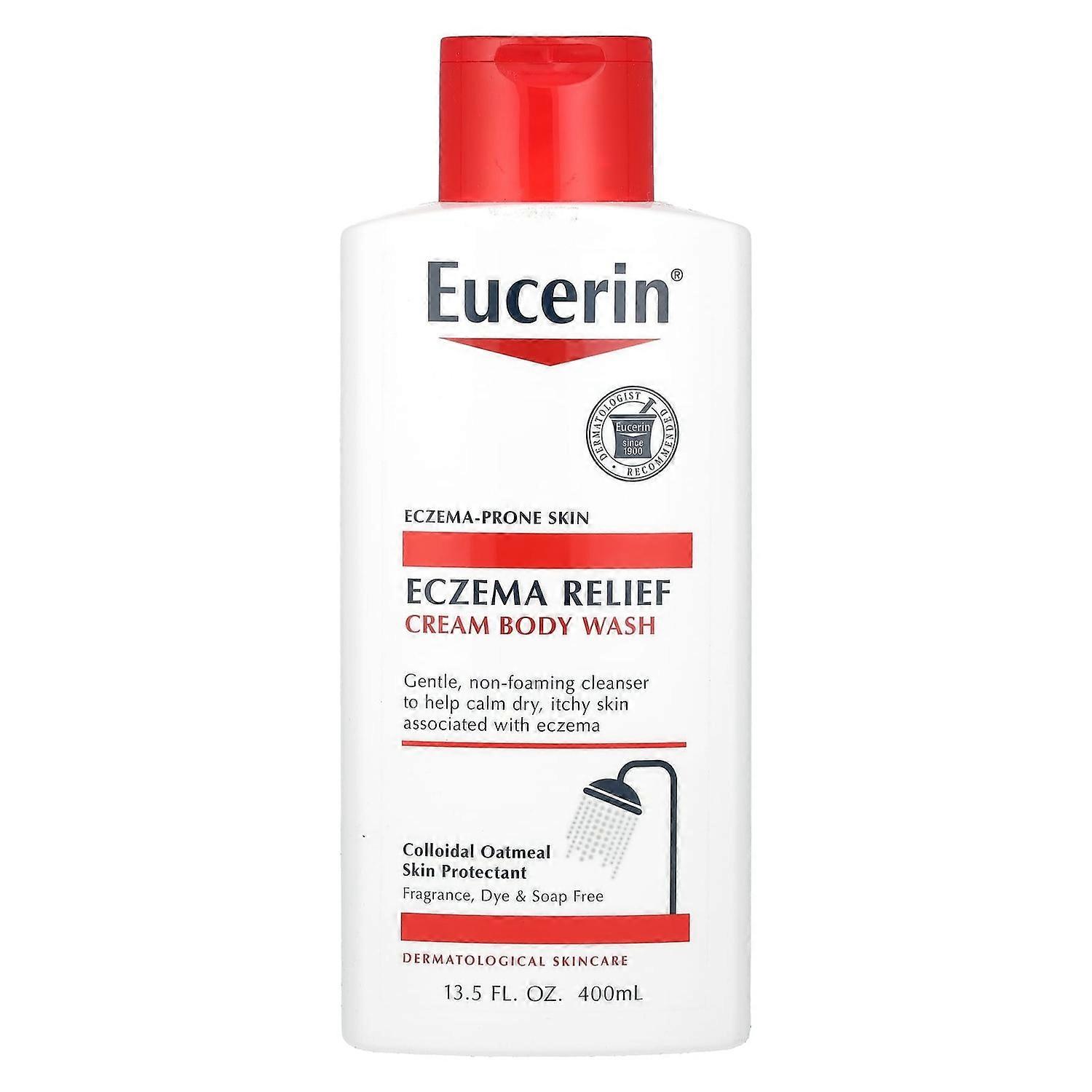 Eucerin, クリームボディウォッシュ、湿疹リリーフ、400ml(13.5液量オンス)