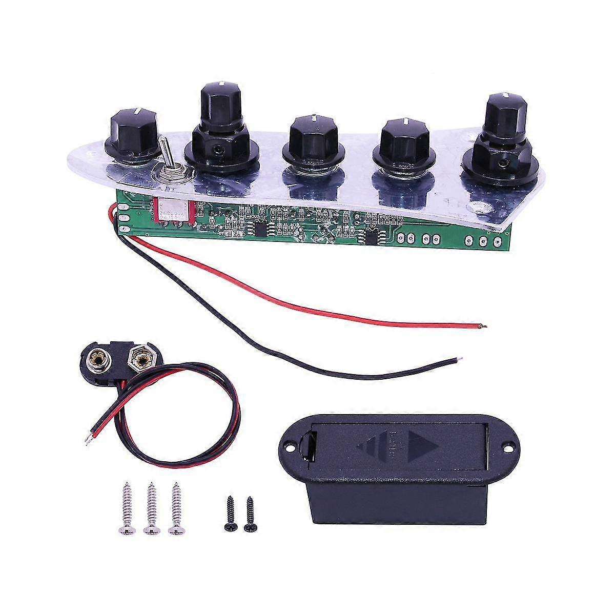 5 Jazz Jb Bass Loaded Wired Control Plate For 4/5 String Parts