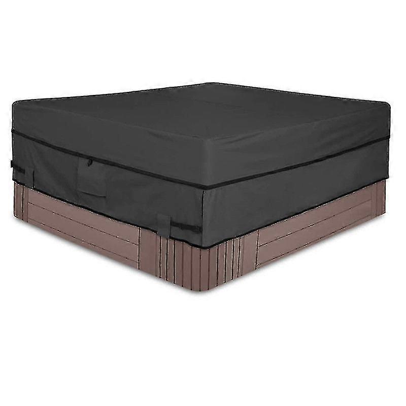 Hot Tub Cover, Square Hot Tub Cover Protector Outdoor Hot Spring Bath Spa Bath Pool Cover Coverage