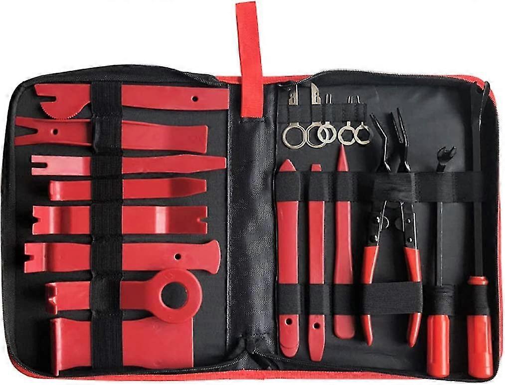 19 Pieces Trim Tools, Tough Auto Removal Tool With Clip Puller - For Panel Accessories Door Radio Car Dashboard Installer Pry Tool