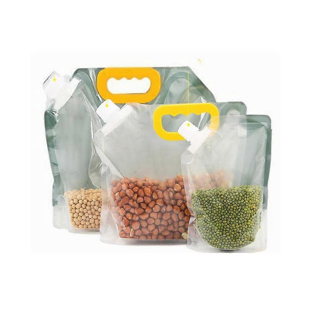 3pcs Large Capacity Cereal Storage Bag, Reusable 10 PCS Cereal Containers Storage