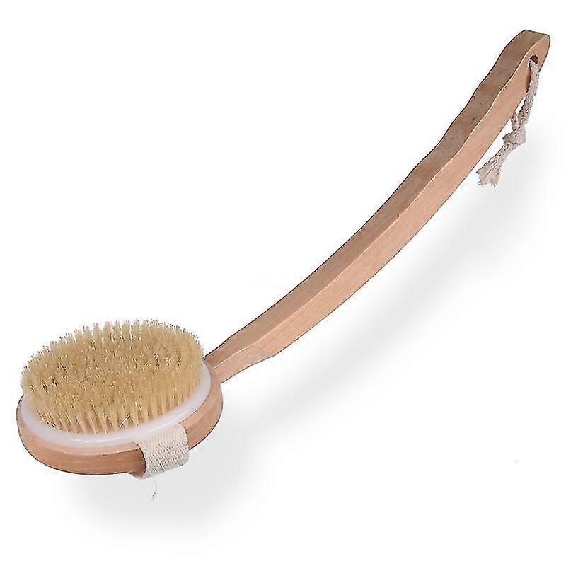 Removable Handle Shower Brush On The Back Boar Bristle Shower Brush