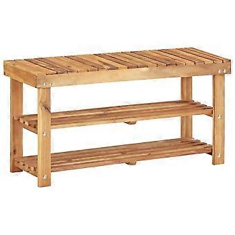Schuhregal 70x32x46 cm massives Akazienholz