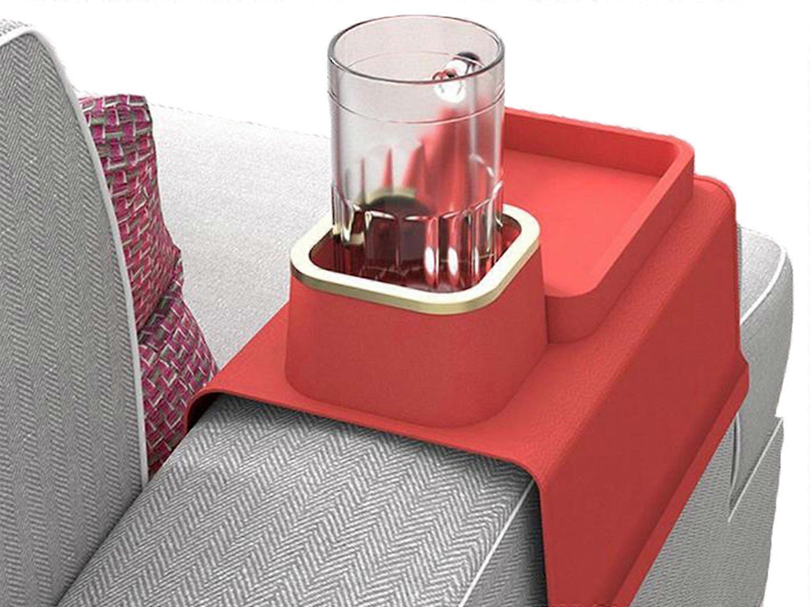 Sofa Arm Tray Couch Cup Holder Sofa Armrest Tray Red
