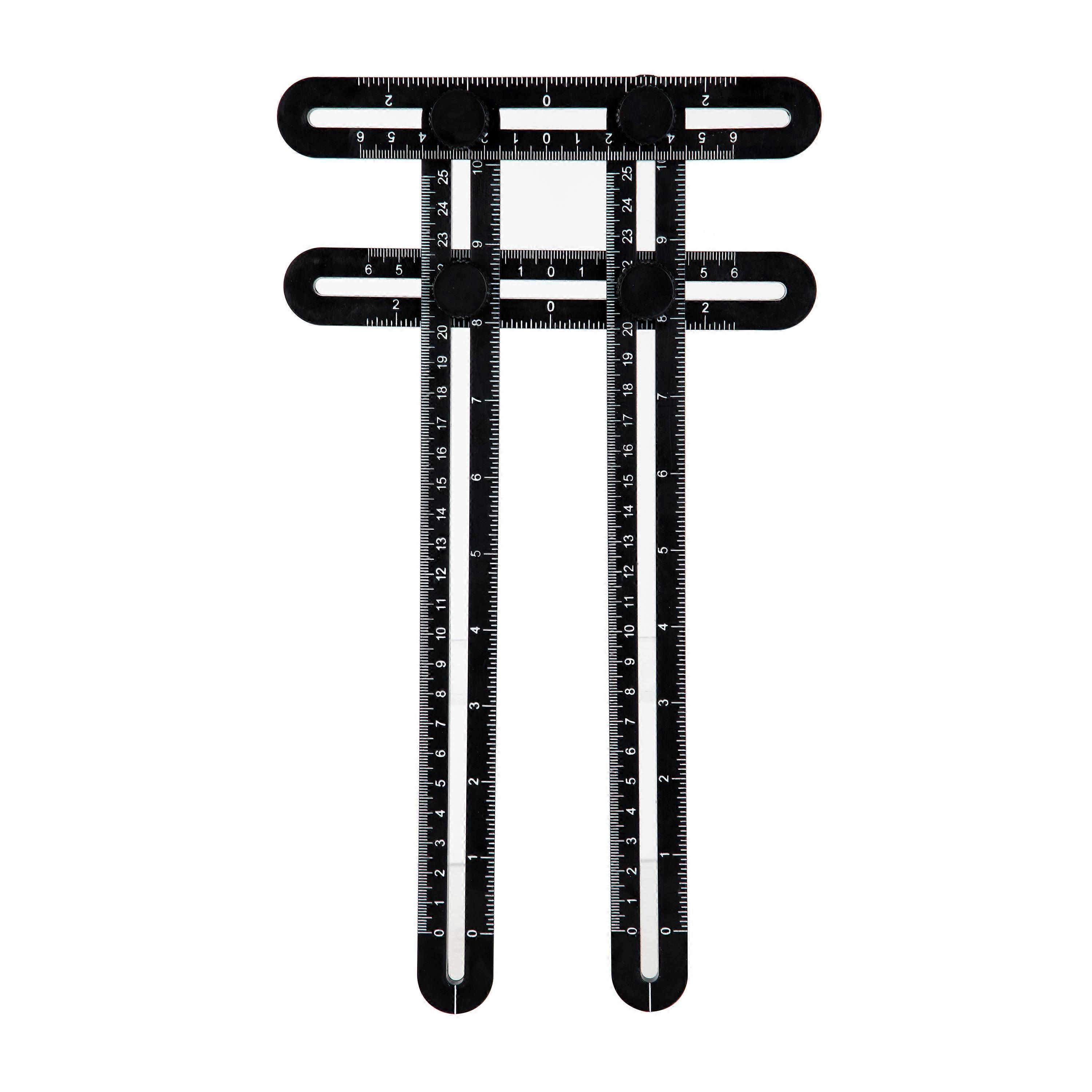 ZK-Super tough plastic multi-angle SAE ruler and metric ruler