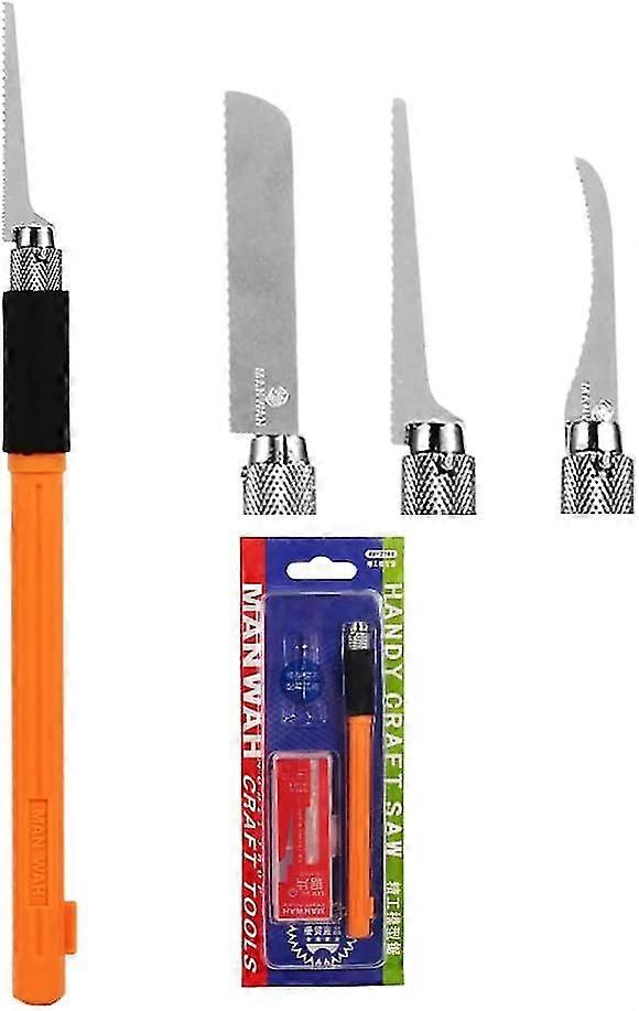 Mini Hand Saw, Saw Set With 3 Pcs Blades Accessory Tool For Model