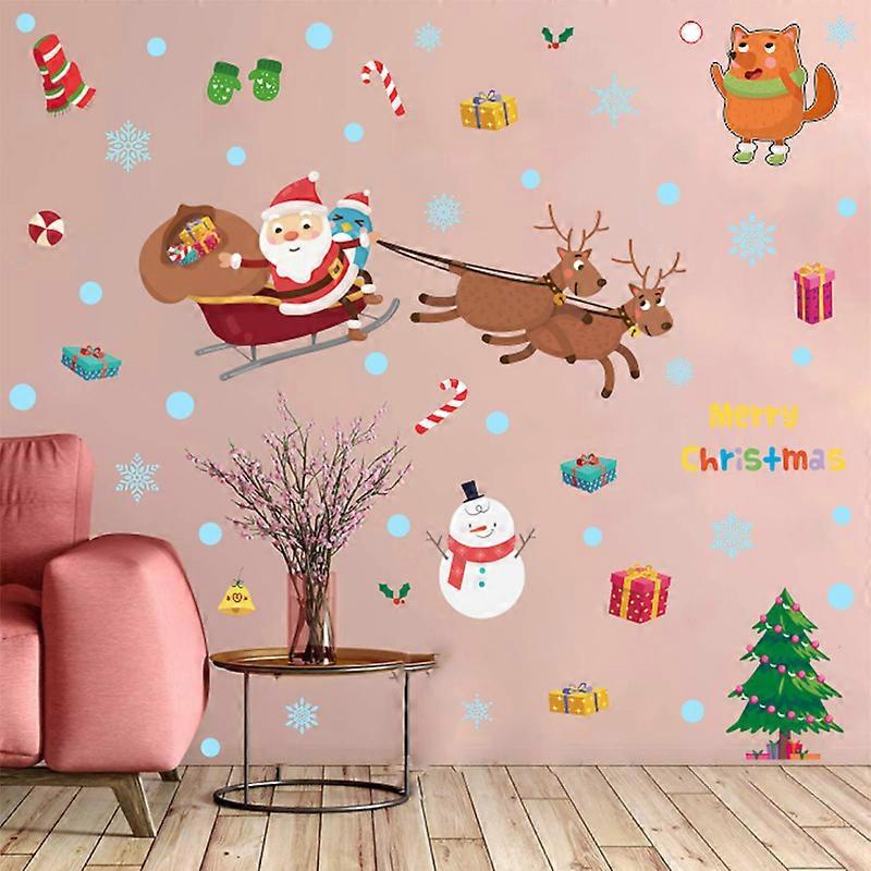 1PC Christmas Wall Sticker Santa Claus