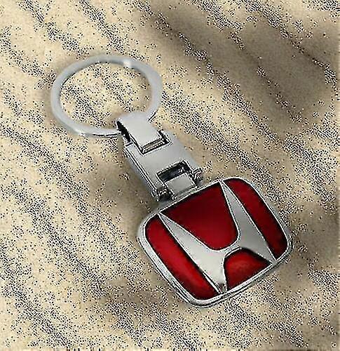 هوندا 3D سيارة Keyring Keychain شعار كلا الجانبين هدية مربع / أحمر G