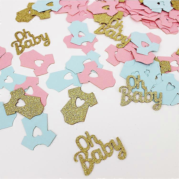 婴儿欢迎学校五颜六色的小衣服桌面装饰品五彩纸屑婴儿送礼会礼品包装