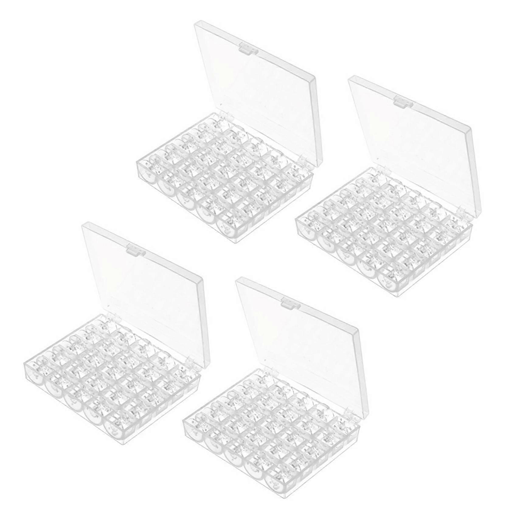 100 Pcs Sewing Machine Bobbins with Case for Brother Singer