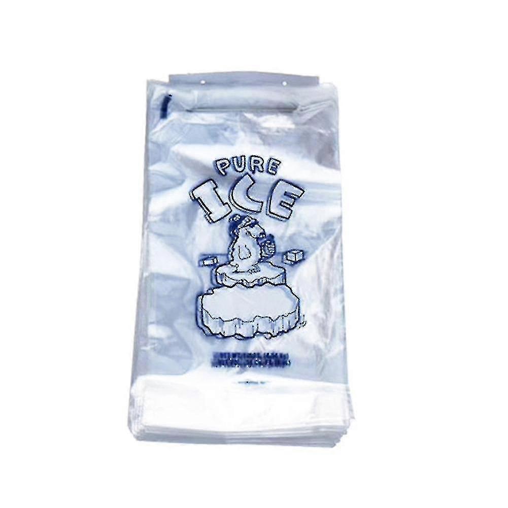 100pcs Drawstring Ice Bag Puncture Resistant Disposable Recyclable Freezer Pouch