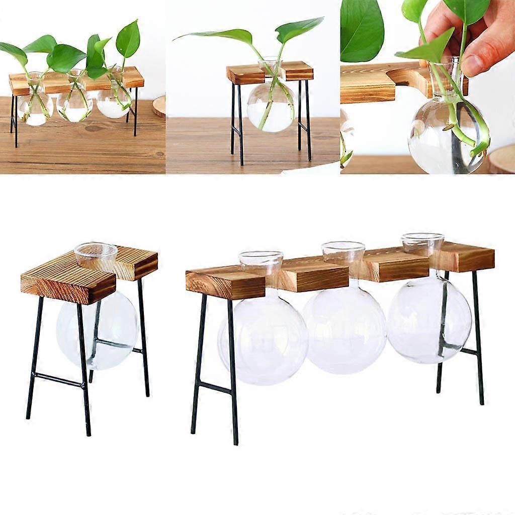2pcs Wooden Shelf Planter Pot Stand  Indoor Display Stand  L S