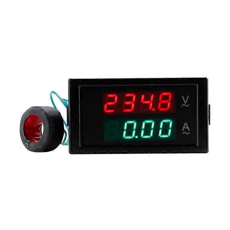 XHX Digitale Voltmeter Ampèremeter AC 80-300V 0-100A Spanning Stroommeter Volt Ampère Display Voltmeter Ampère Multimeter 2 in 1 met Stroomtransformator 5