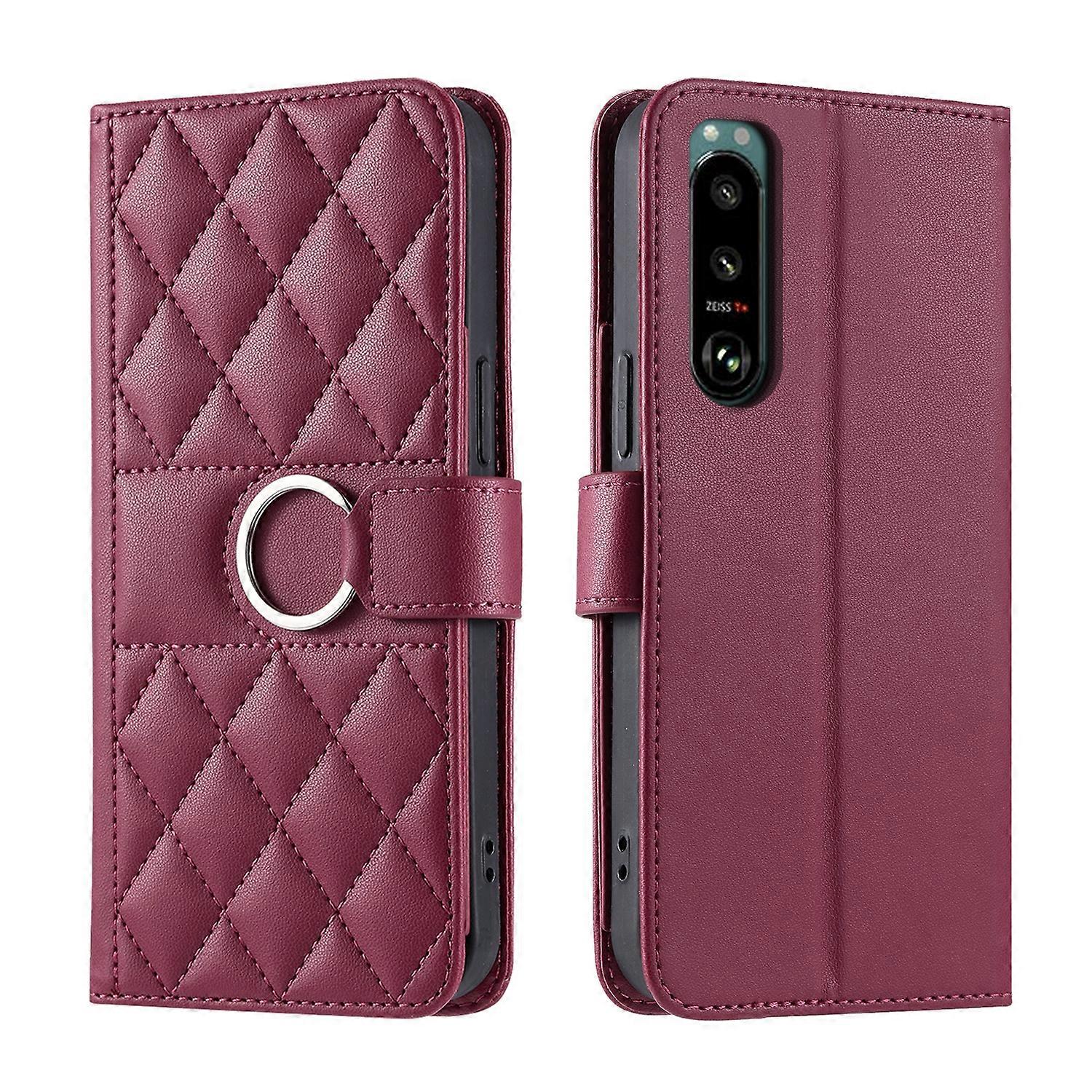 Ring Buckle Leather Case For Sony Xperia 5 III