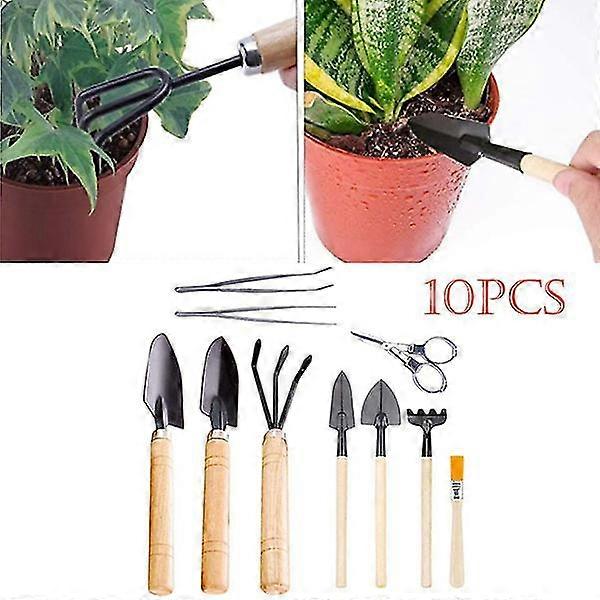 New 10pcs Mini Bonsai Hand Tools Set Gardening Tool Leaf Trimmer Scissors