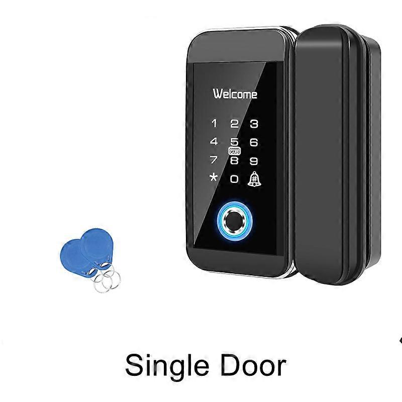 Tuya Automatic Glass Door Fingerprint Password APP Remote Control Electronic Smart Door Lock Push-pull Access Control Smart Lock