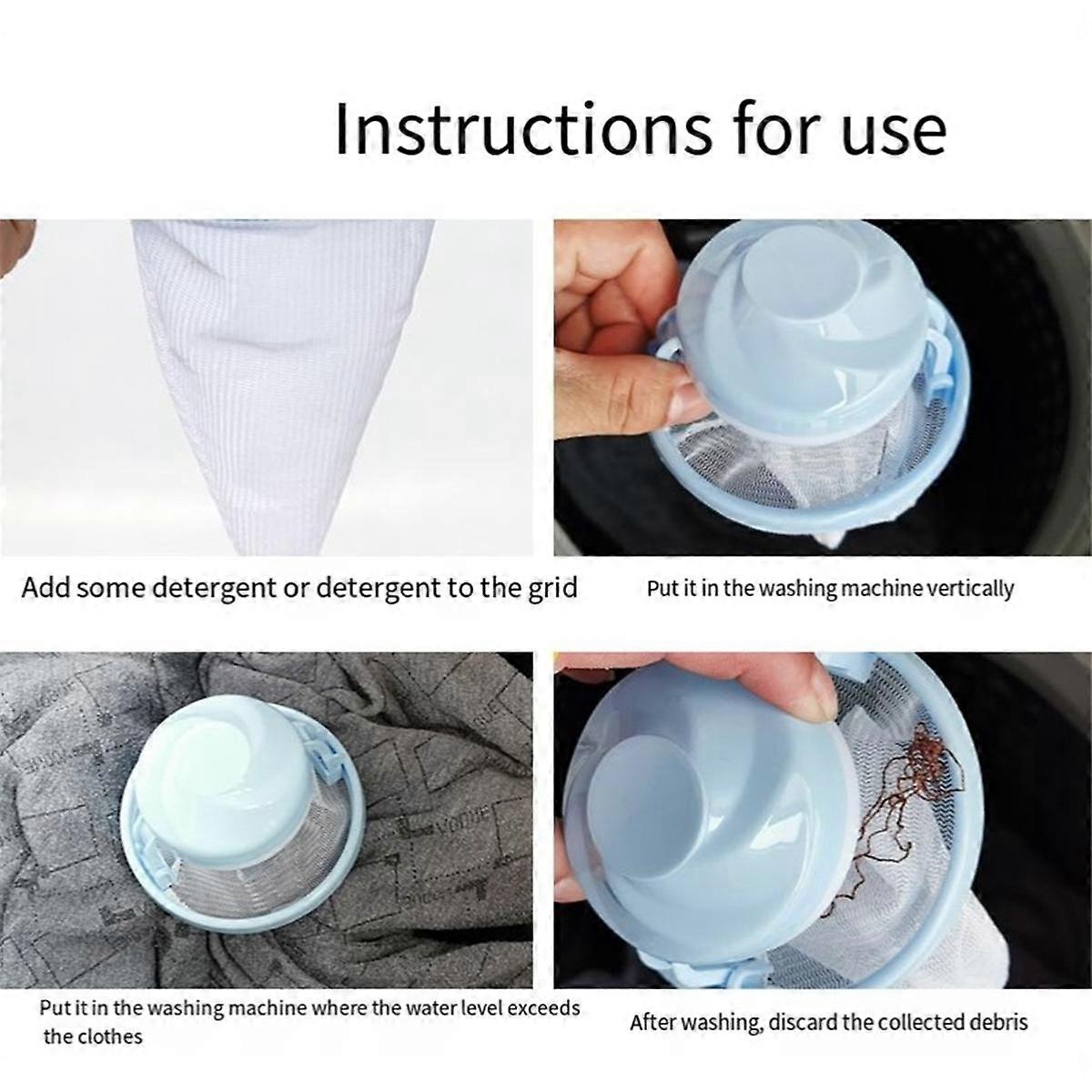40PCS Floating Hair Filtering Mesh Removal, Laundry Pet Hair Catcher Lint Catcher for Washing Machine for Laundry