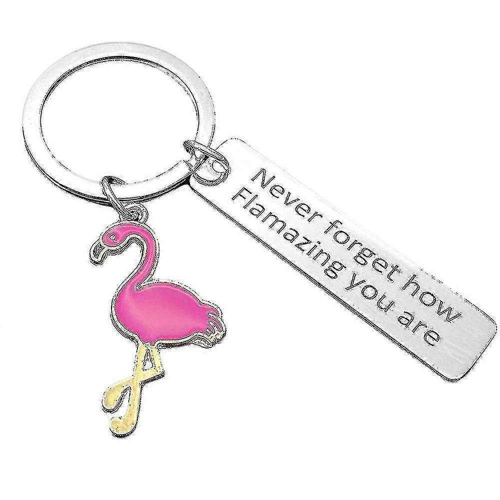 Flamingo Keychain Never Forget How Flamazing You Are Keychain Gift