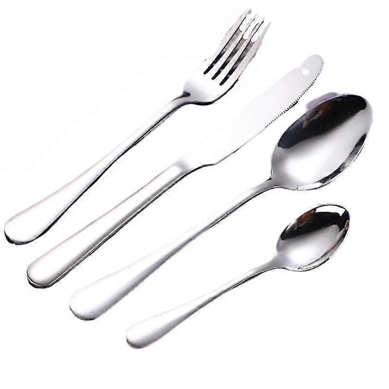 4pcs / להגדיר סכו"ם יוקרה להגדיר כלי אוכל נירוסטה משפחה ארוחת ערב