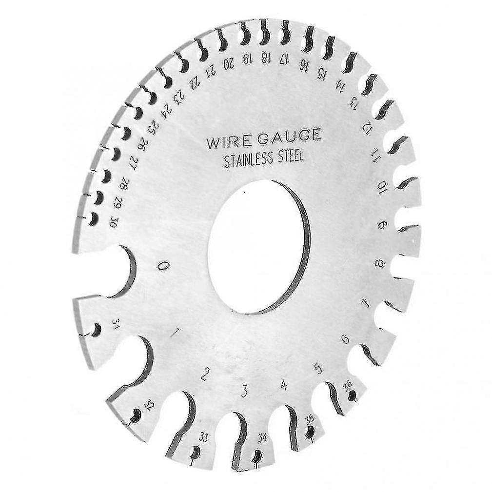スチールラウンドワイヤーゲージステンレス鋼0-36ワイヤーゲージ0.3125 -0.007ワイヤー厚さ定規