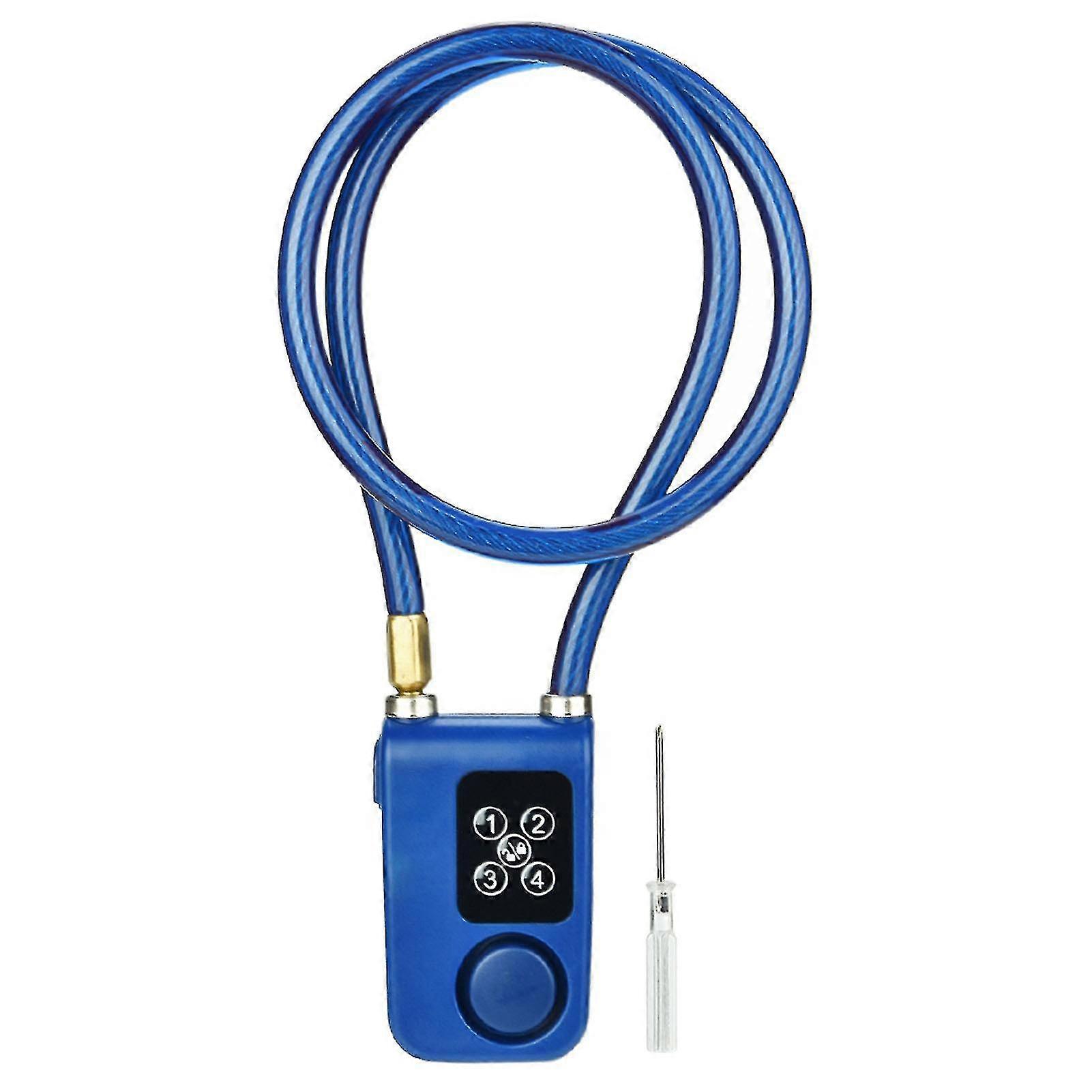Y787 Smart Alarm Lock Antitheft Chain Lock For Bike Gate Blue