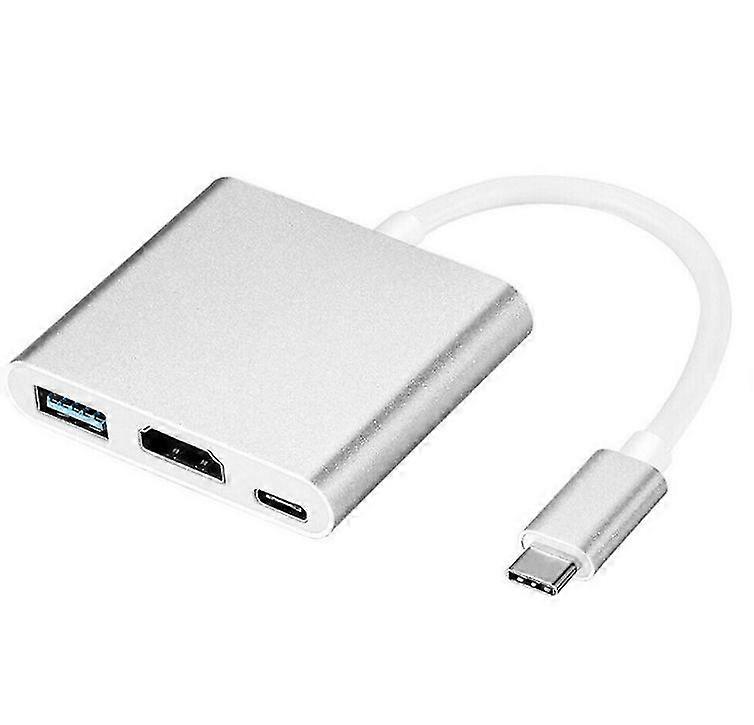 Usb-C Multiport Adapter For Usb 3.0, 4k Hdmi And Usb-C 3.1 Docking Station