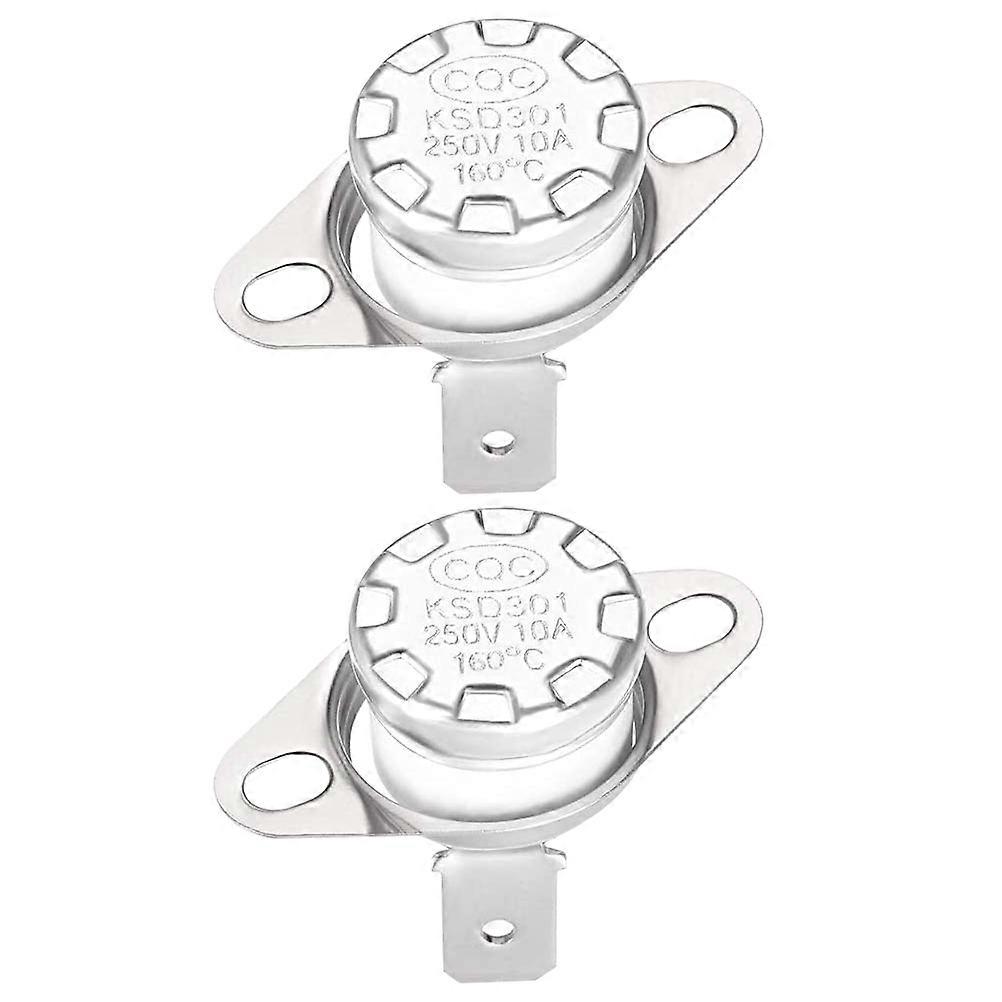 2pcs KSD301 Thermostat 160C/320F Normally Closed Snap Disc Temperature Switch