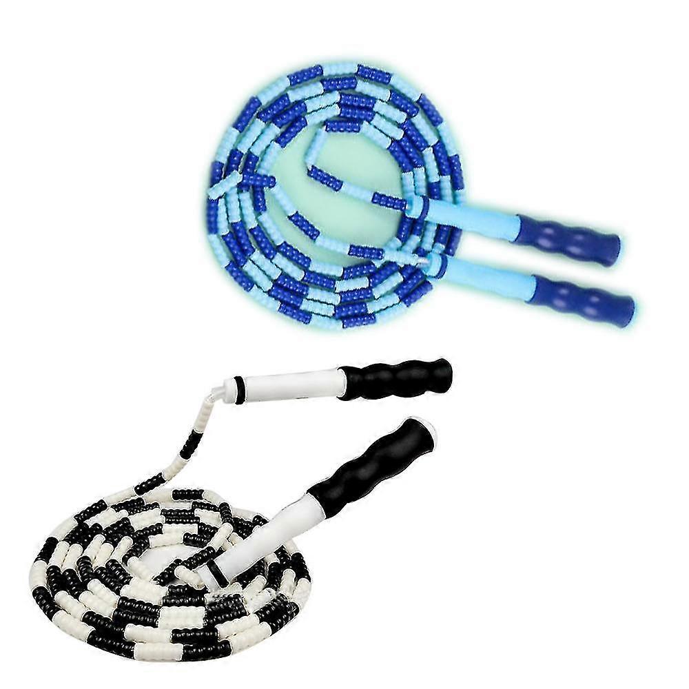 Soft Beaded Tangle-free Segmented Adjustable Skipping Rope For Keeping Fit, Training, Workout