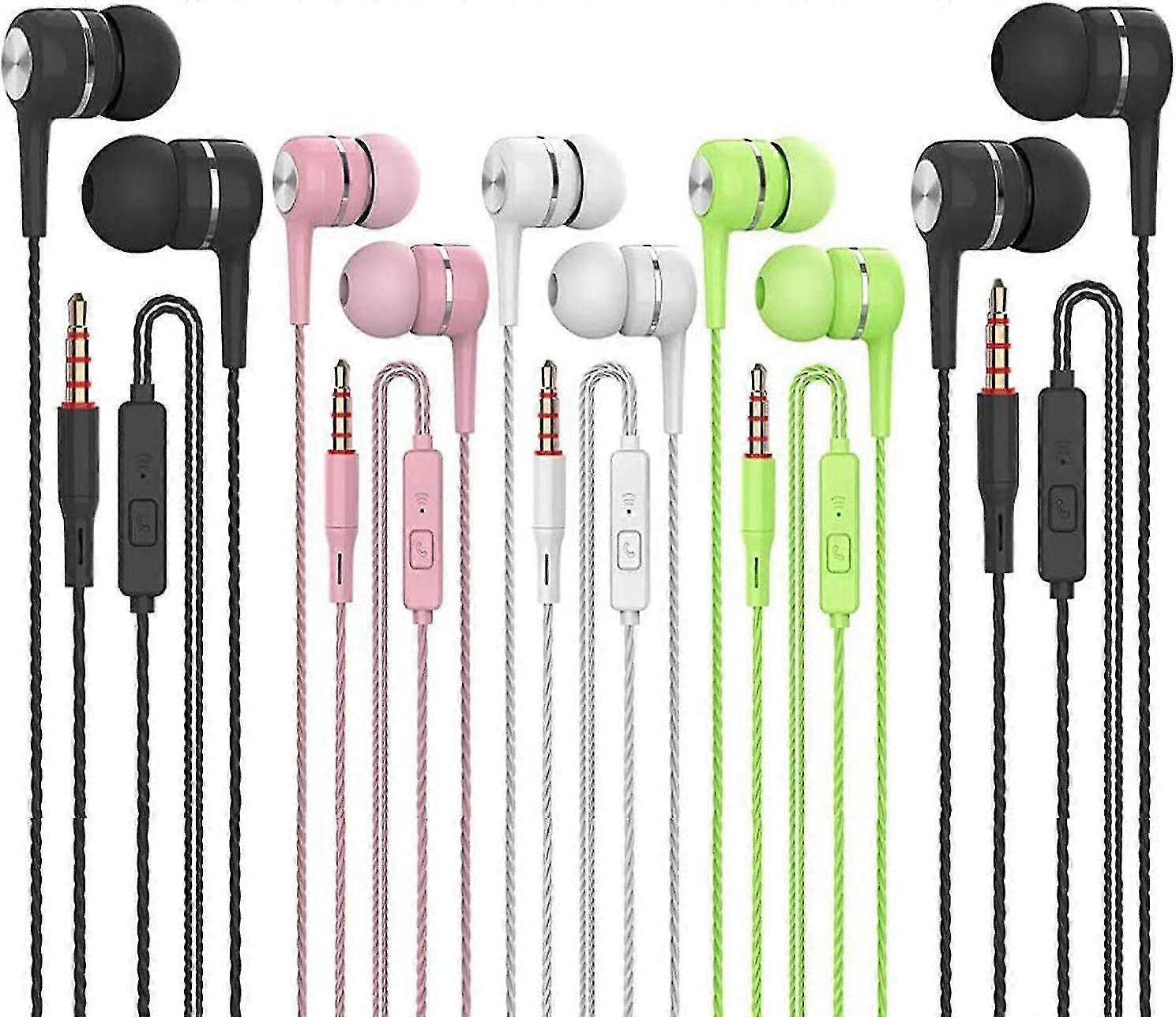 5 pack zware bas oortelefoon met microfoon