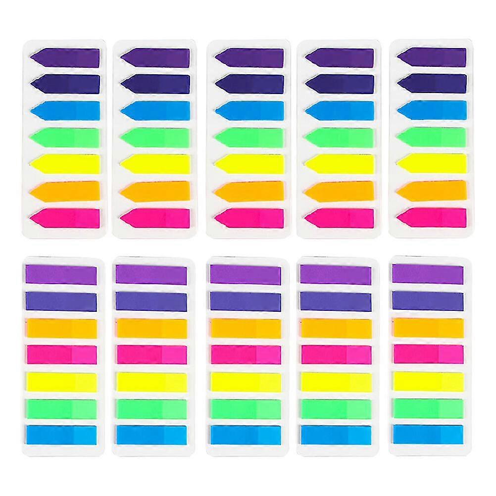 10pcs Tabs Index Stickers Translucent Page Index Stickers Arrow Flat Index Tabs