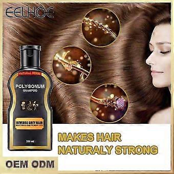 Naturlig Polygonum multiflorum Shampoo Sort Hårpleje Shampoo Naturlig hårfarve shampoo