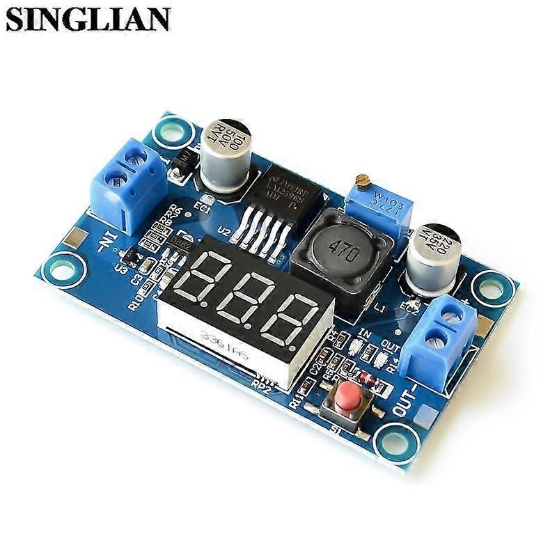 LM2596 DC Buck Step-Down Power Converter Module DC-DC 4.0~40V to 1.25-37V 3A Adjustable Voltage Regulator With LED Voltmeter