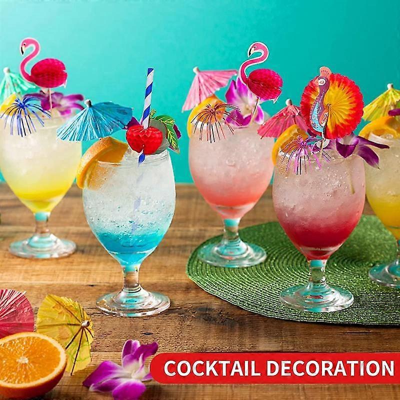 100pcs Cocktail Accessories Including Fruit And Umbrellas Sticks