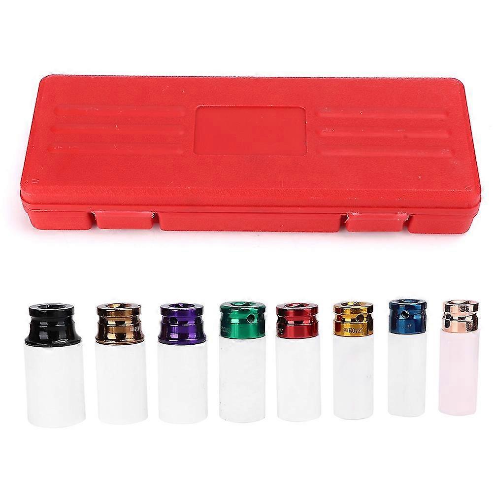 12in Deep Sleeved Coded Metric Impact Wheel Nut Sockets Set 15-27mm (8pcs)