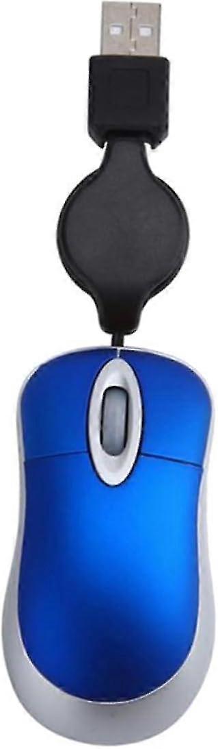 USB Wired Mouse Retractable Cord Mini Optical Mouse for Laptop  Computer