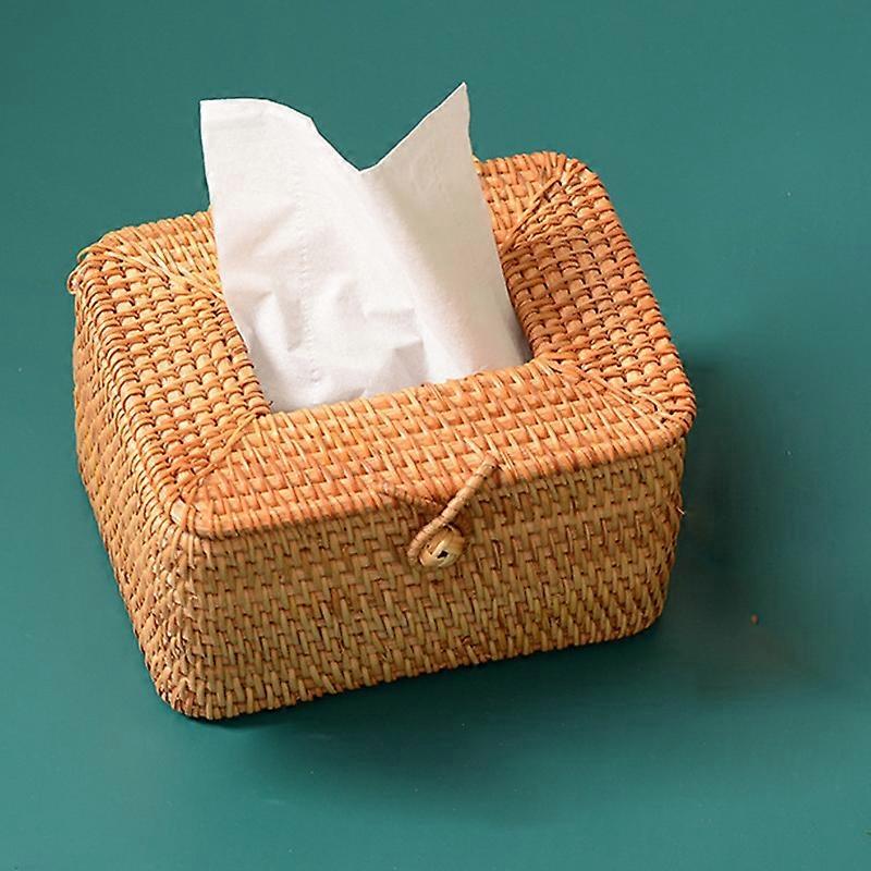 ZJH01 Mini Rattan Braided Tissue Storage Box