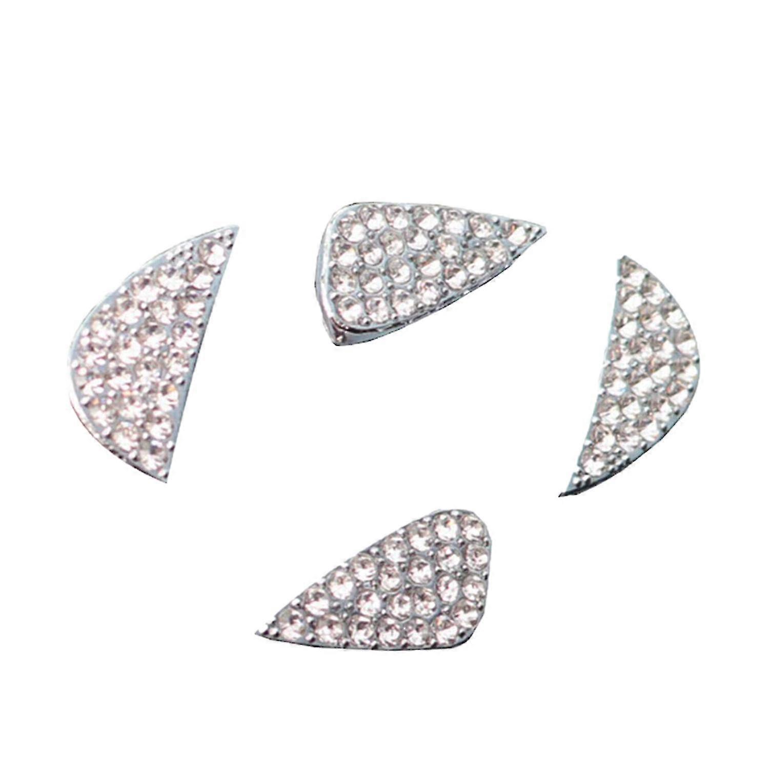 4Pcs Steering Wheel Bling Crystal Shiny Diamond Accessory Interior Sticker for