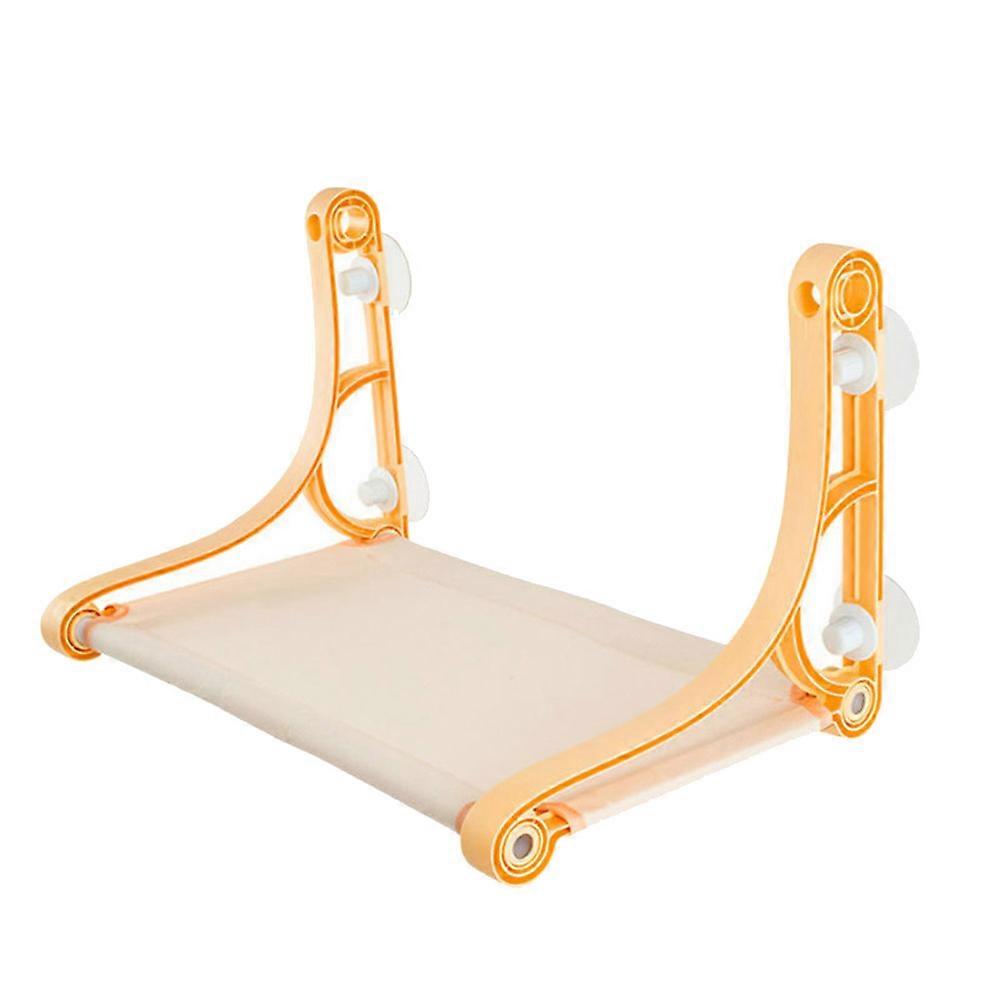Resting Shelf Window Hammock for Cats Suction Cups Mounted Extra Space Saving Bed Cream Color