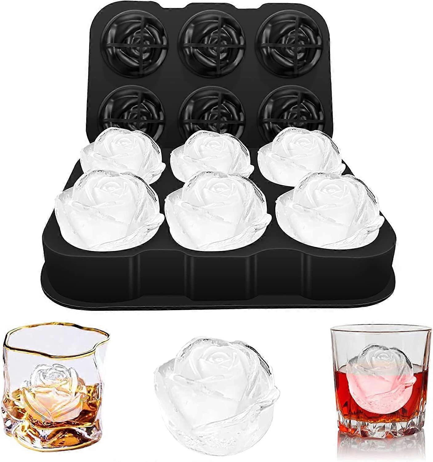 Ice Cube Mold, 2 Large Silicone Ice Cube Molds with Heilwiy Lid Ice Cube, 1 Square Ice