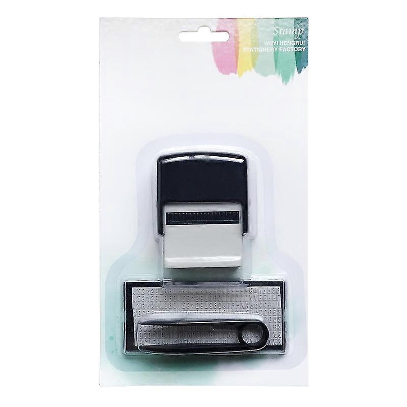 DIY Rubber Stamp Kit Self Ink Dial Assortment Seal Business Number Monogram Printing Stamps Address Garage Name Pad Finger Paint